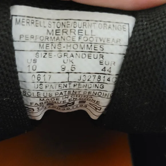 Merrell Men's Athletic Shoes in Brown and Orange - Picture 7 of 7